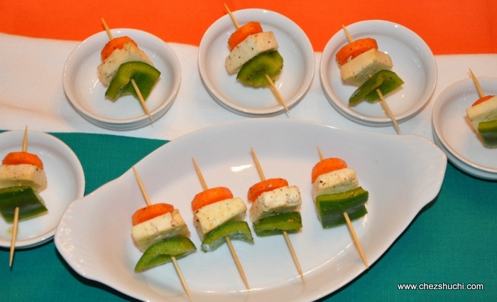 tri color skewers